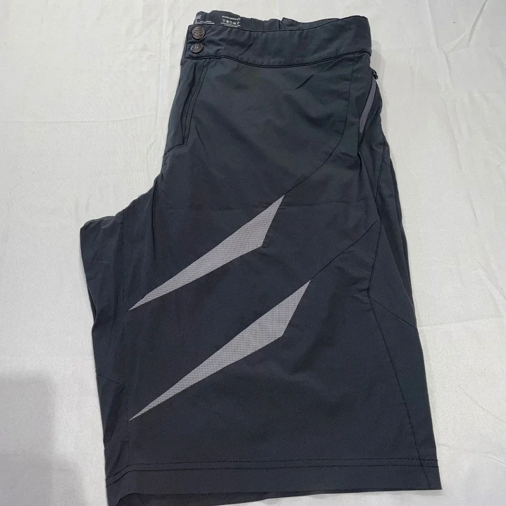 Fox Racing Mens MTB Shorts Black Grey Mesh Ventilated Mountain Bike‎ Size 38